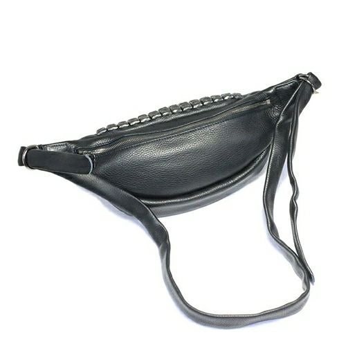 J-BG006)ENDUREレザーJAMスタッズボディバッグショルダーバッグS