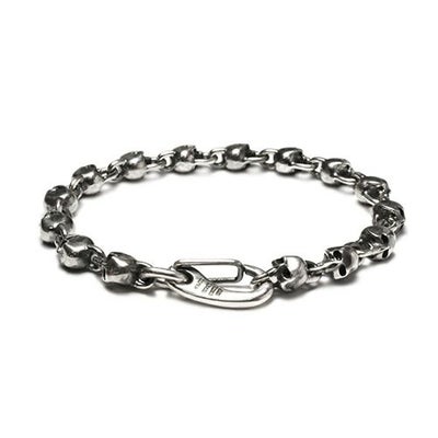 【ジャムホームメイド（JAMHOMEMADE）】レボリューションスカル チェーン ブレスレット -フルスカル