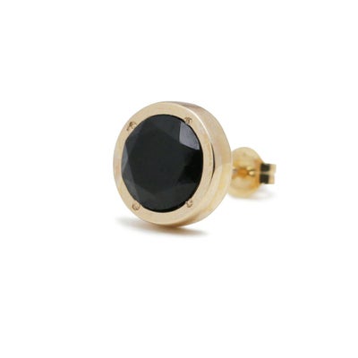 【ジャムホームメイド（JAMHOMEMADE）】オニキス ピアス - K18イエローゴールド / 片耳