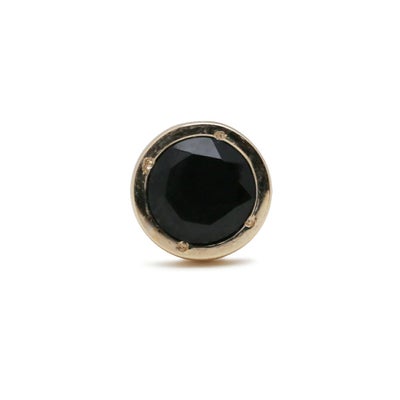 【ジャムホームメイド（JAMHOMEMADE）】オニキス ピアス - K18イエローゴールド / 片耳