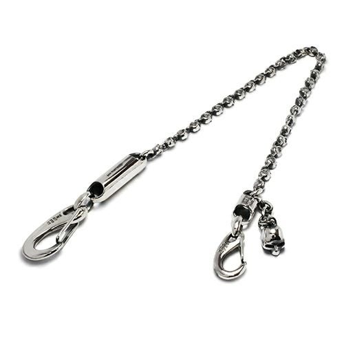 J-NS024)レボリューションスカルウォレットチェーン-シルバー925