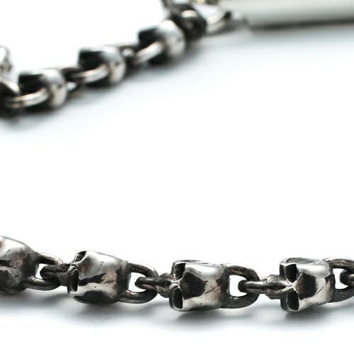 J-NS024)レボリューションスカルウォレットチェーン-シルバー925