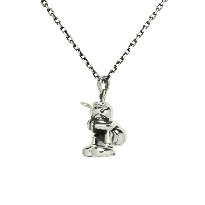 JWD-NC018)ミッキーマウスネックレスタイプ2-シルバー｜アクセサリー