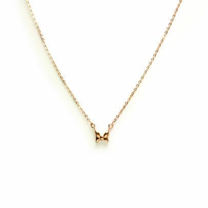 ミニー "MINNIE"リボンネックレス - K10 イエローゴールド / ネックレス/レディース ネックレス