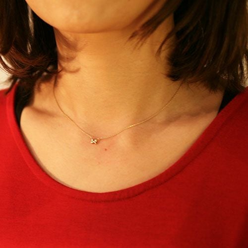 ミニー リボンネックレス - K10 イエローゴールド｜アクセサリー通販の