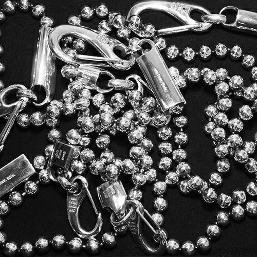 J-WC009)AB型ボールウォレットチェーンNEWTYPE（血液型）-シルバー925