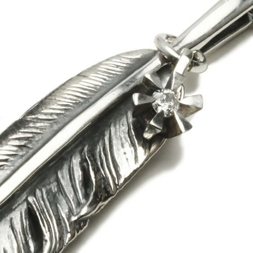 J-NS397)ダブルフェザー&ダイヤモンドネックレス｜アクセサリー通販の