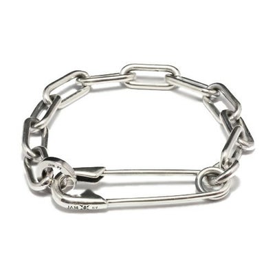 【ジャムホームメイド（JAMHOMEMADE）】安全ピン （セーフティピン） 長アズキチェーンダイヤモンド&プラチナブレスレット