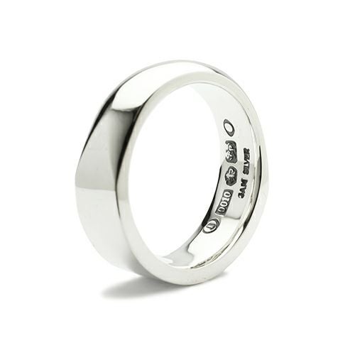 J-NS261)ミックスフラット＆ラウンドリングM-シルバー/指輪