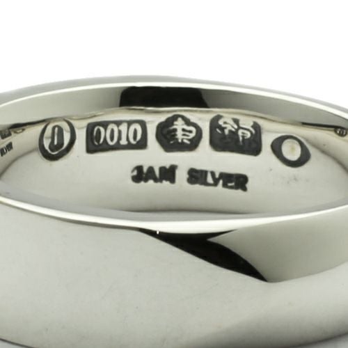 J-NS261)ミックスフラット＆ラウンドリングM-シルバー/指輪