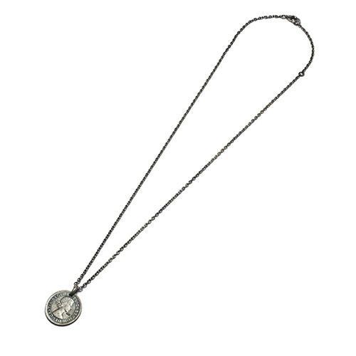 【ジャムホームメイド（JAMHOMEMADE）】コイン ネックレス ヴィンテージ シックスペンスコイン - シルバー