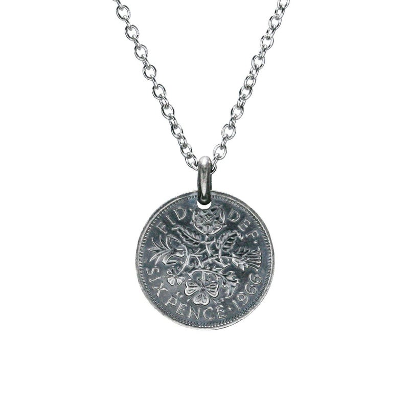 【ジャムホームメイド（JAMHOMEMADE）】コイン ネックレス ヴィンテージ シックスペンスコイン - シルバー