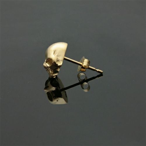 【ジャムホームメイド（JAMHOMEMADE）】レボリューション スカル ピアス - K18イエローゴールド / 片耳
