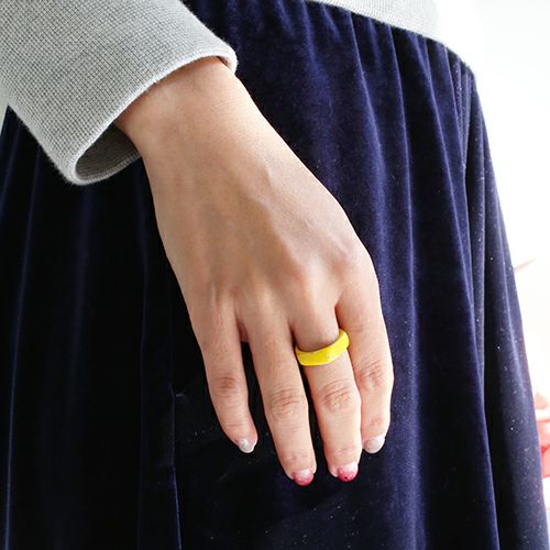 J-NS403)そんなバナナスライスリングSS-イエロー/指輪｜アクセサリー