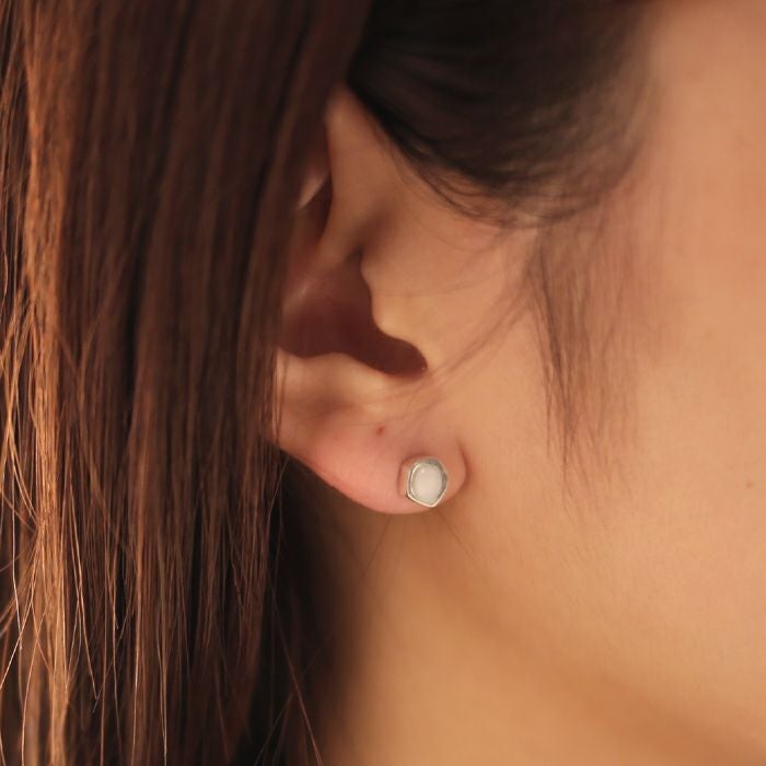 【ジャムホームメイド（JAMHOMEMADE）】そんなバナナ スライス ピアス - シルバー / 片耳