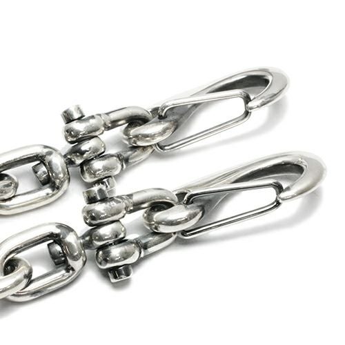 J-NS484)マリンチェーンウォレットチェーンM-シルバー925