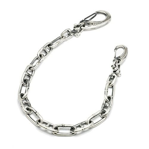 JNS1146)安全ピン ボールウォレットチェーン M -シルバー925