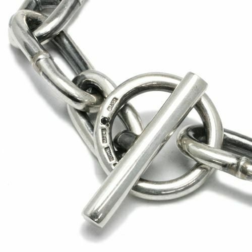 J-NS485)マリンチェーンブレスレットL-シルバー925,マンテル