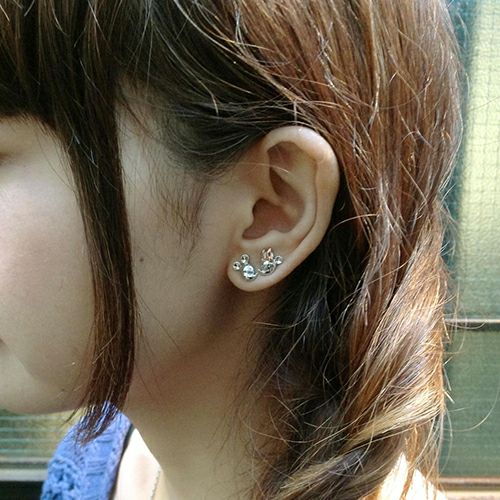 JWDPI028R)ミッキーマウス&ミニーマウスチューピアス/両耳