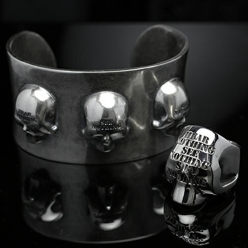 【ジャムホームメイド（JAMHOMEMADE）】スリーワイズ モンキーズ スカル リング / 指輪