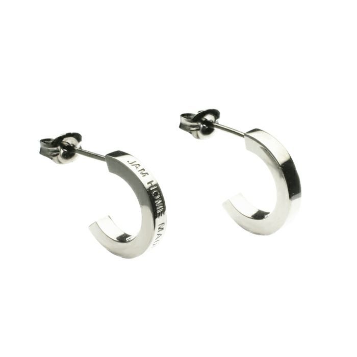 J-PI057-SV)フラットダブルダイヤモンドピアス-シルバー/両耳