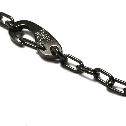 J-NS415-BK)マガタマシンプルチェーンブレスレット-ブラック