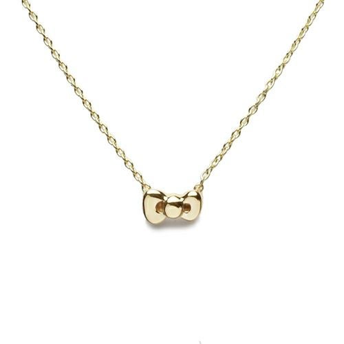 JKT007YG)ハローキティ/HelloKittyリボンネックレス-K10イエロー