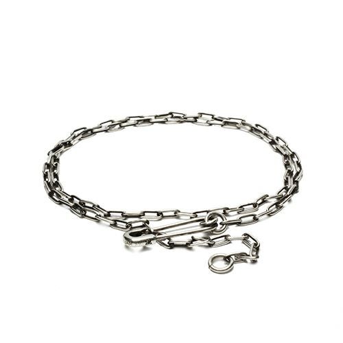 J-NC014-SV)安全ピン長アズキチェーンダイヤモンドネックレスS