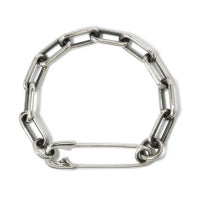 J-BR021)安全ピン長アズキチェーンダイヤモンドブレスレットL 