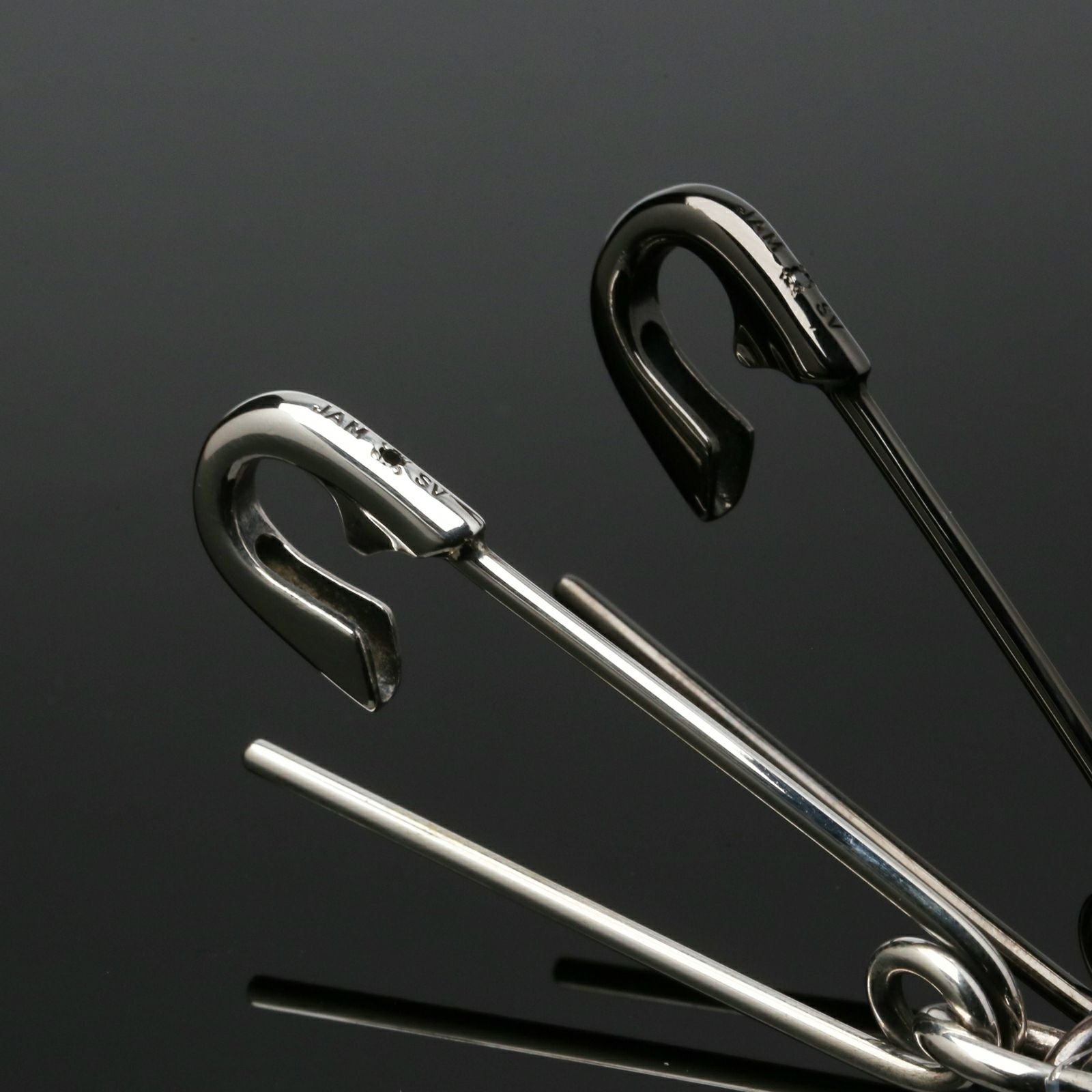 J-BR021)安全ピン長アズキチェーンダイヤモンドブレスレットL