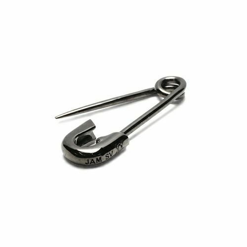 J-PI028-SV)安全ピンダイヤモンドピアスXS-シルバー/片耳