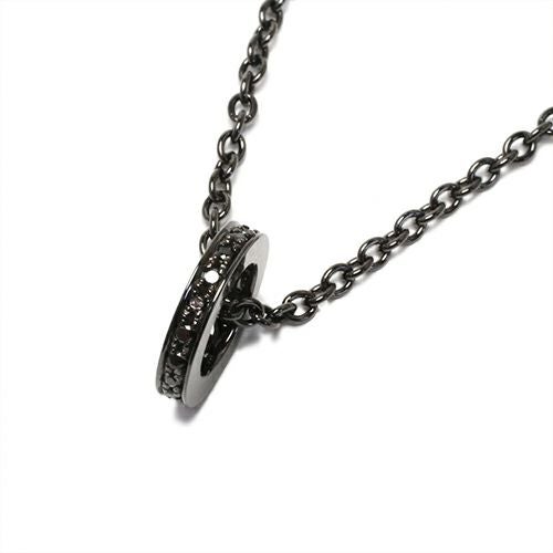 美品　ジャムホームメイド　ブラックダイヤモンド　ストーン　ネックレス　トップ J-NC067-BK)平打ちダイヤモンドネックレススター-ブラック