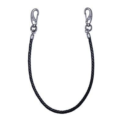 【ジャムホームメイド（JAMHOMEMADE）】編み込み レザーウォレットコード - ブラック