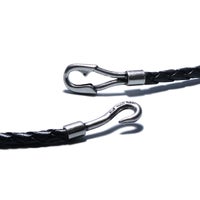 J-NS034-BK)編み込みレザーブレスレット3巻-ブラック｜アクセサリー 