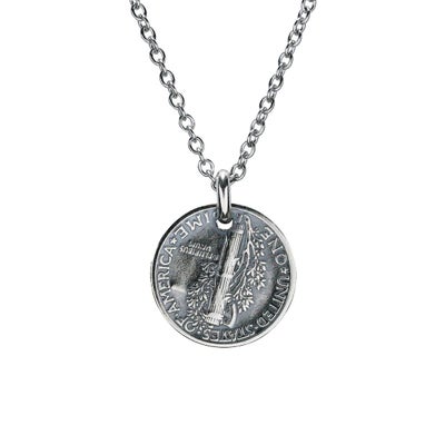 【ジャムホームメイド（JAMHOMEMADE）】コイン ネックレス ヴィンテージ マーキュリーコイン - シルバー