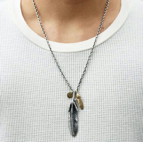 JAM　MADE　フェザーアクセサリー J-PP017SM)PEACEPROJECT/ピースプロジェクトフェザーネックレスM