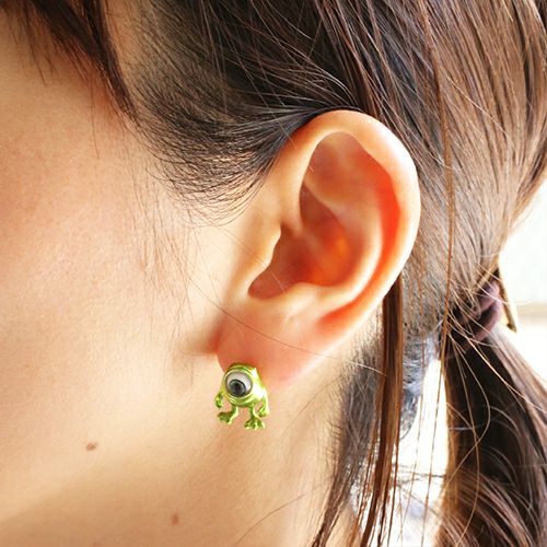 JWDMU004GR)モンスターズインク ユニバーシティマイク/ピアス-グリーン