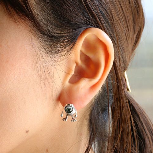 モンスターズインク　マイク　　片耳ピアス JWDMU004SV)モンスターズインク ユニバーシティマイク/ピアス-シルバー