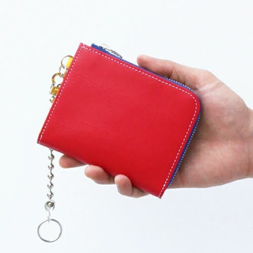 JSC-MSM005)L字ファスナー ミニ財布 レザー 二つ折り -Mr.M&Mr.L