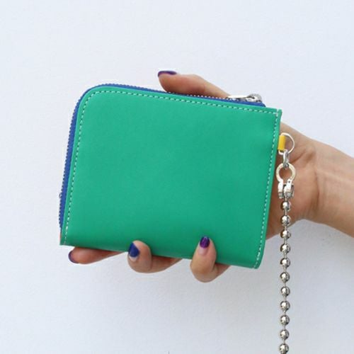 JSC-MSM005)L字ファスナー ミニ財布 レザー 二つ折り -Mr.M&Mr.L