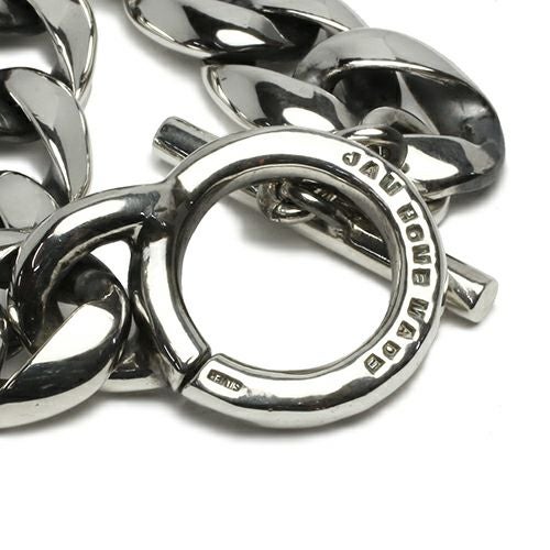 JNS710)クラシックブレスレット喜平チェーン-ブラックダイヤモンド