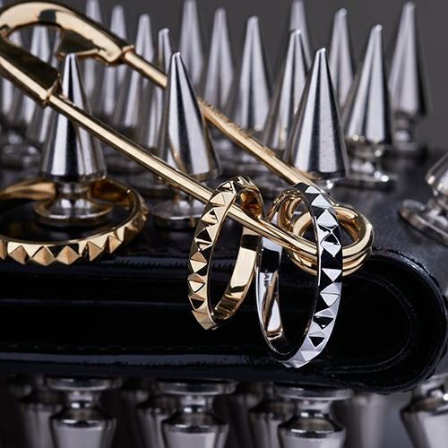 STYGM)フルエターナルスタッズマリッジリングM-K18YELLOWGOLD-/結婚