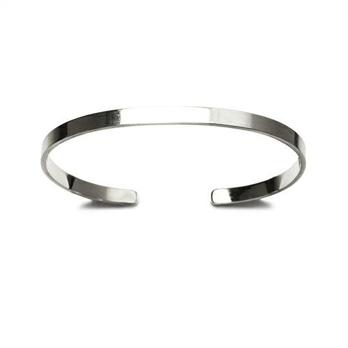 JBR079)平打ちFORGING（鍛造）バングルS-シルバー925/ブレスレット