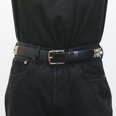 【ジャムホームメイド（JAMHOMEMADE）】POST スタッズベルト -DOUBLE-