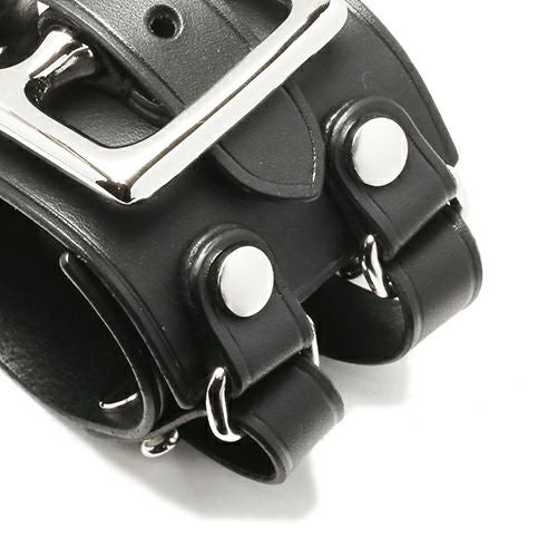 JNS742)POST レザー ブレスレット ダブル -ブラック|アクセサリー通販 JNS742)POST レザー ブレスレット ダブル -ブラック|アクセサリー通販