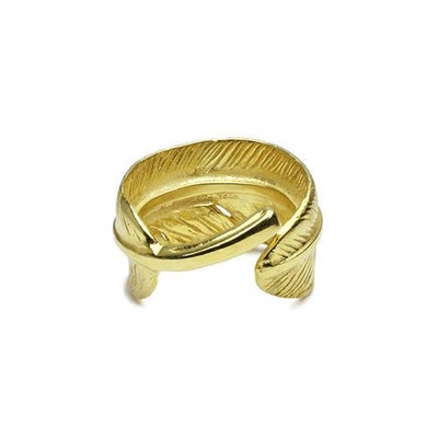 【ジャムホームメイド（JAMHOMEMADE）】ダイヤモンド フェザー リング M - K18イエローゴールド / 指輪