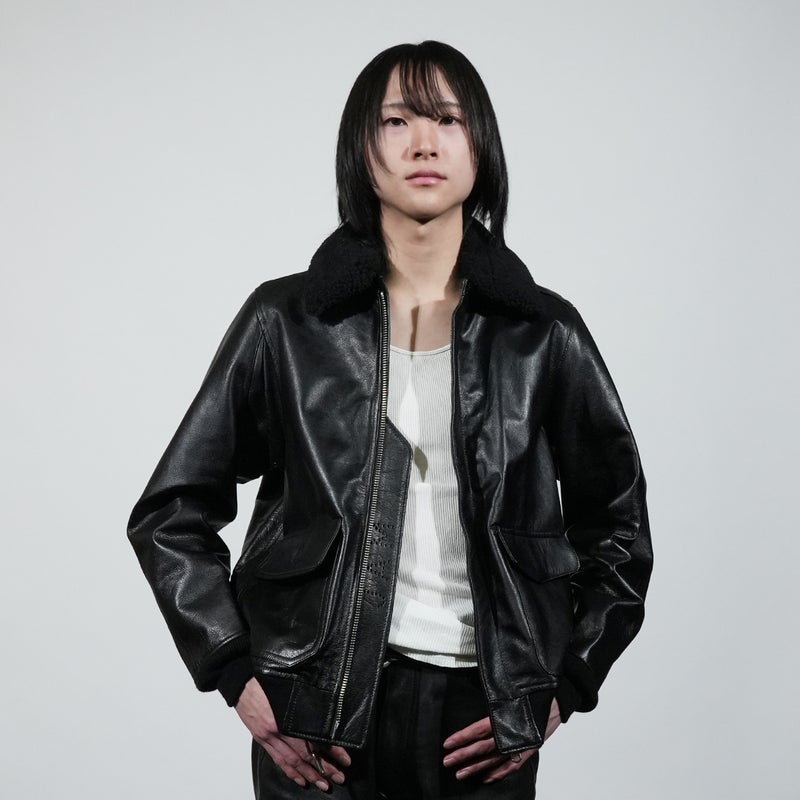 【ジャムホームメイド（JAMHOMEMADE）】レザー フライトジャケット "AG3"