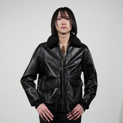 【ジャムホームメイド（JAMHOMEMADE）】レザー フライトジャケット "AG3"