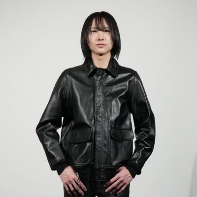 【ジャムホームメイド（JAMHOMEMADE）】レザー フライトジャケット "AG3"