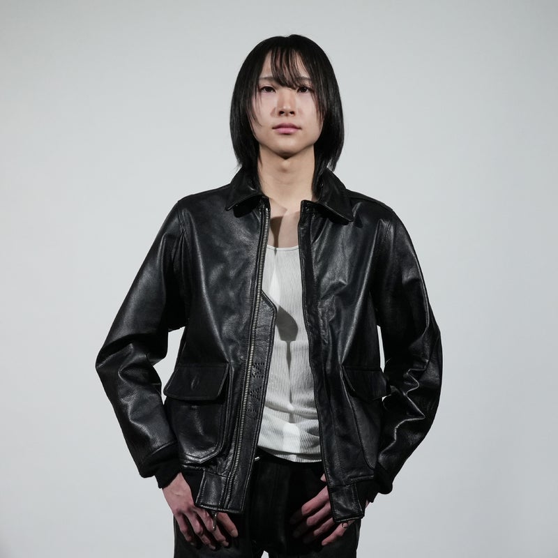 【ジャムホームメイド（JAMHOMEMADE）】レザー フライトジャケット "AG3"